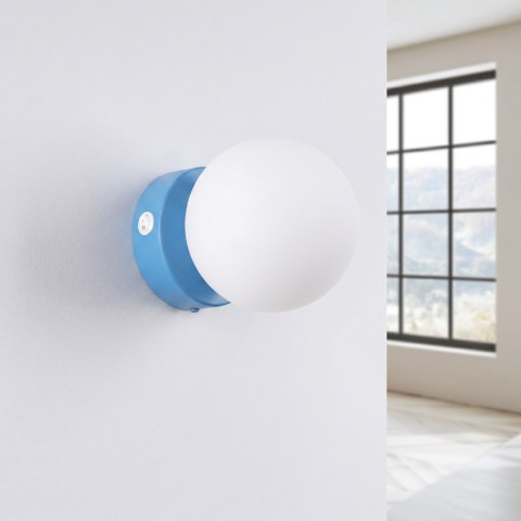 Sollux Lighting Kinkiet YOLI 1 błękitny z włącznikiem