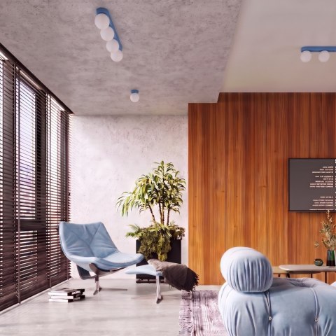 Sollux Lighting Kinkiet YOLI 1 błękitny z włącznikiem