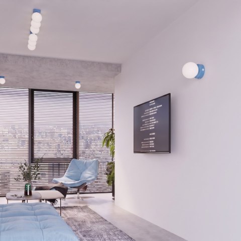 Sollux Lighting Kinkiet YOLI 1 błękitny z włącznikiem