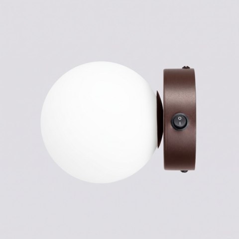 Sollux Lighting Kinkiet YOLI 1 brązowy z włącznikiem