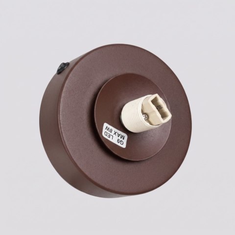 Sollux Lighting Kinkiet YOLI 1 brązowy z włącznikiem