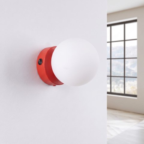 Sollux Lighting Kinkiet YOLI 1 czerwony z włącznikiem
