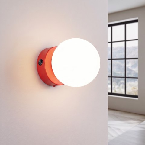 Sollux Lighting Kinkiet YOLI 1 czerwony z włącznikiem