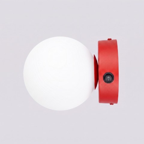 Sollux Lighting Kinkiet YOLI 1 czerwony z włącznikiem