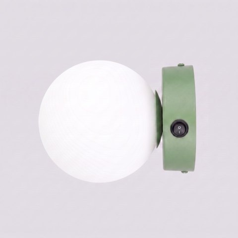 Sollux Lighting Kinkiet YOLI 1 szałwiowy z włącznikiem
