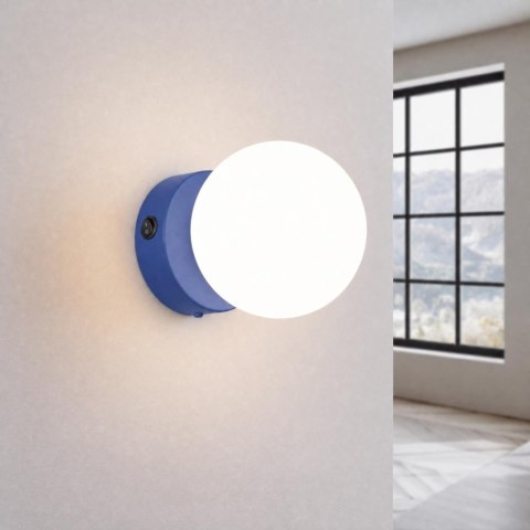 Sollux Lighting Kinkiet YOLI 1 ultramaryna z włącznikiem