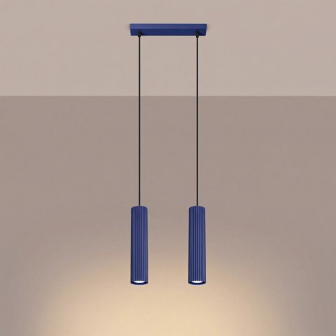 Sollux Lighting Lampa wisząca KARBON 2 ultramaryna