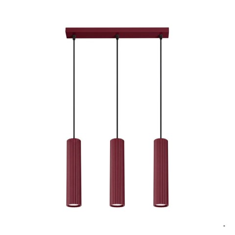 Sollux Lighting Lampa wisząca KARBON 3L burgund