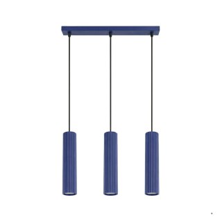 Sollux Lighting Lampa wisząca KARBON 3L ultramaryna