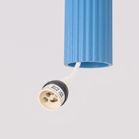 Sollux Lighting Lampa wisząca KARBON 3P błękitna