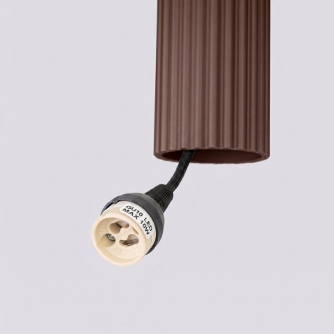 Sollux Lighting Lampa wisząca KARBON 3P brązowa