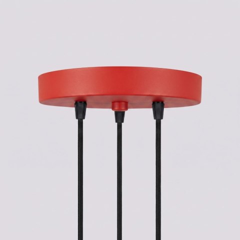 Sollux Lighting Lampa wisząca KARBON 3P czerwona