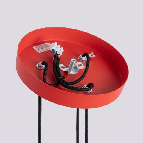 Sollux Lighting Lampa wisząca KARBON 3P czerwona