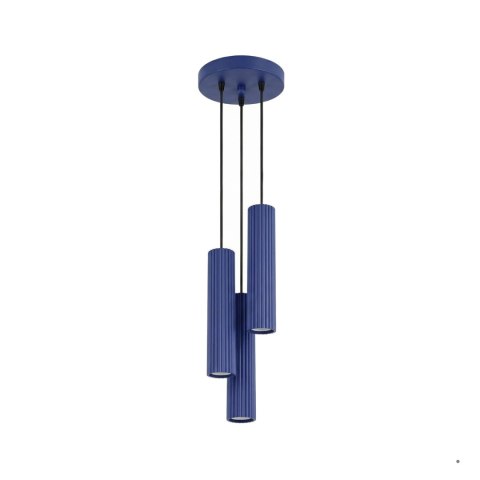 Sollux Lighting Lampa wisząca KARBON 3P ultramaryna