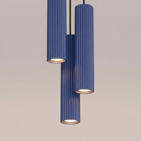 Sollux Lighting Lampa wisząca KARBON 3P ultramaryna