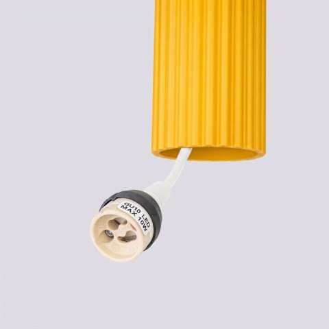 Sollux Lighting Lampa wisząca KARBON 3P żółta