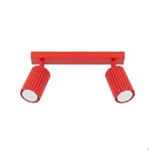 Sollux Lighting Plafon KARBON 2 czerwony