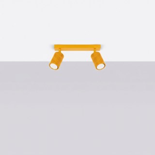 Sollux Lighting Plafon KARBON 2 żółty