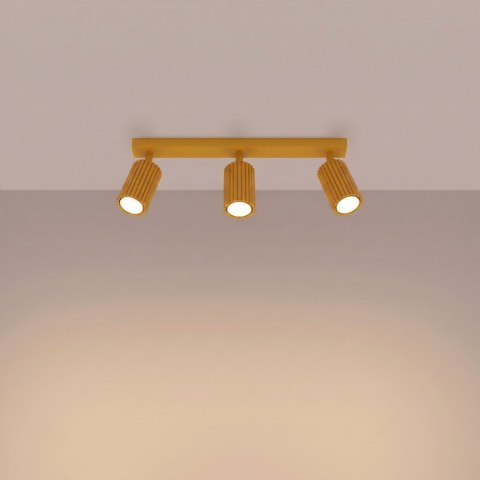 Sollux Lighting Plafon KARBON 3L żółty