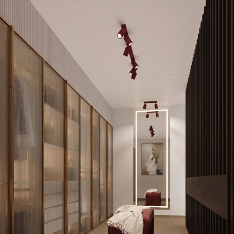 Sollux Lighting Plafon KARBON 4 burgund