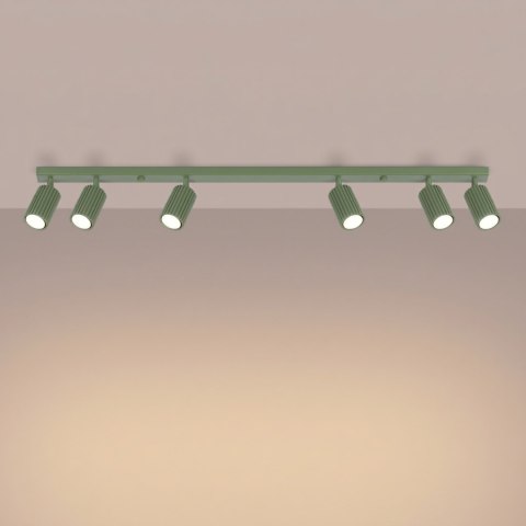 Sollux Lighting Plafon KARBON 6L szałwiowy