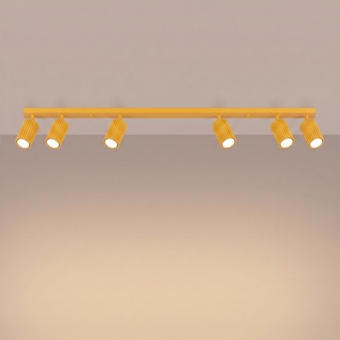 Sollux Lighting Plafon KARBON 6L żółty