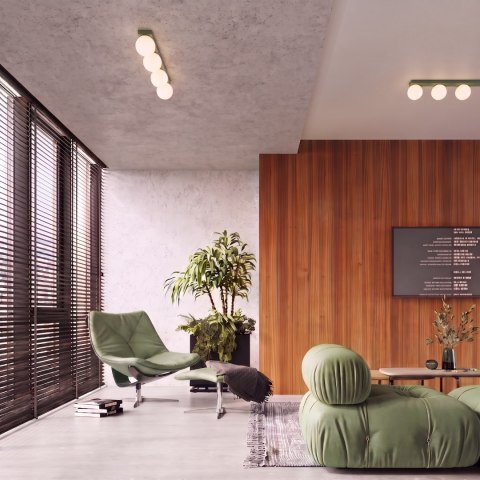 Sollux Lighting Plafon YOLI 2 zielona oliwka