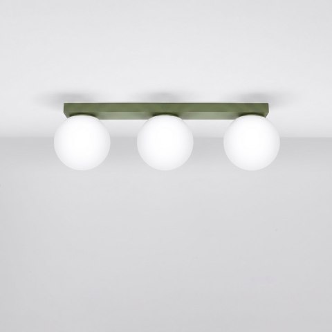 Sollux Lighting Plafon YOLI 3 zielona oliwka