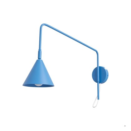Sollux Lighting Kinkiet NOX 1 błękitny z włącznikiem