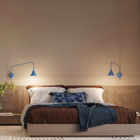 Sollux Lighting Kinkiet NOX 1 błękitny z włącznikiem
