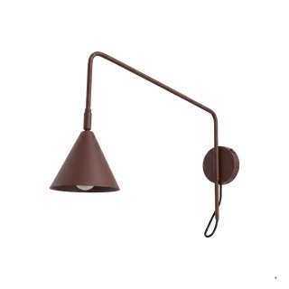 Sollux Lighting Kinkiet NOX 1 brązowy z włącznikiem