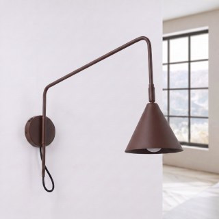 Sollux Lighting Kinkiet NOX 1 brązowy z włącznikiem