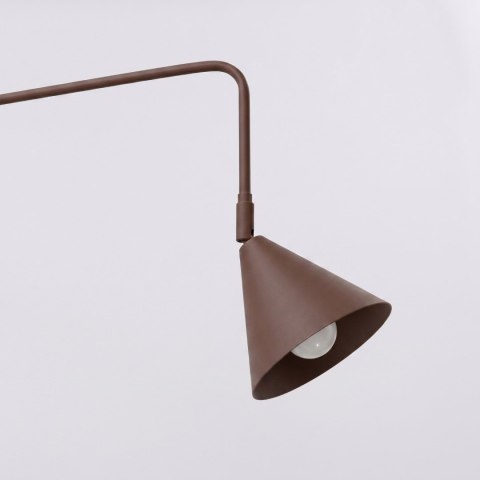 Sollux Lighting Kinkiet NOX 1 brązowy z włącznikiem