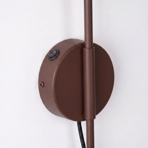 Sollux Lighting Kinkiet NOX 1 brązowy z włącznikiem