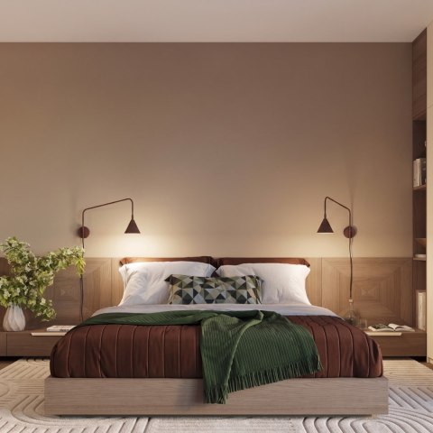 Sollux Lighting Kinkiet NOX 1 brązowy z włącznikiem