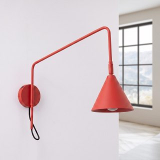 Sollux Lighting Kinkiet NOX 1 czerwony z włącznikiem