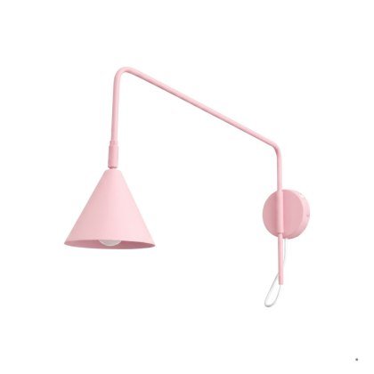 Sollux Lighting Kinkiet NOX 1 różowy z włącznikiem