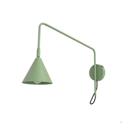 Sollux Lighting Kinkiet NOX 1 szałwiowy z włącznikiem