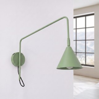 Sollux Lighting Kinkiet NOX 1 szałwiowy z włącznikiem