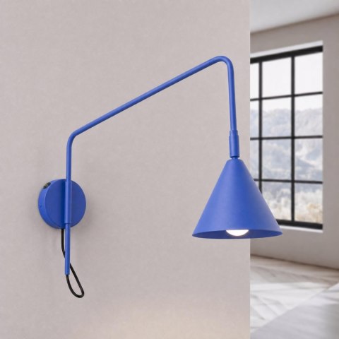 Sollux Lighting Kinkiet NOX 1 ultramaryna z włącznikiem