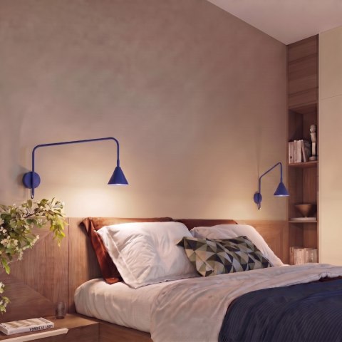 Sollux Lighting Kinkiet NOX 1 ultramaryna z włącznikiem