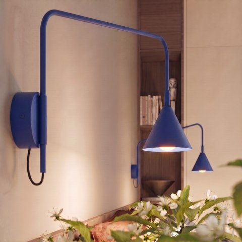 Sollux Lighting Kinkiet NOX 1 ultramaryna z włącznikiem