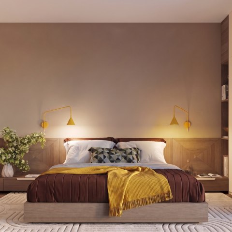 Sollux Lighting Kinkiet NOX 1 żółty z włącznikiem