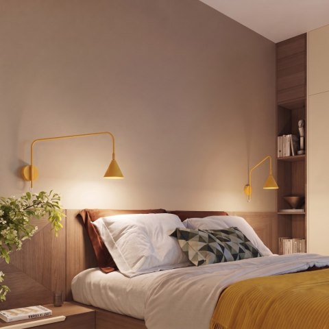 Sollux Lighting Kinkiet NOX 1 żółty z włącznikiem