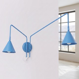 Sollux Lighting Kinkiet NOX 2 błękitny z włącznikiem