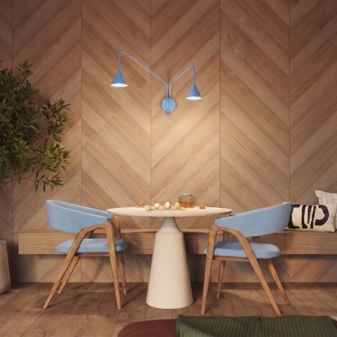 Sollux Lighting Kinkiet NOX 2 błękitny z włącznikiem