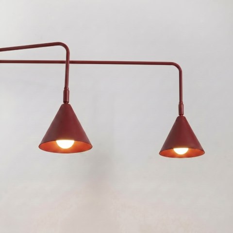 Sollux Lighting Kinkiet NOX 2 burgund z włącznikiem