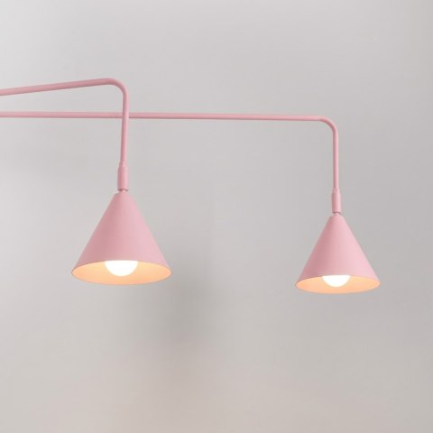 Sollux Lighting Kinkiet NOX 2 różowy z włącznikiem