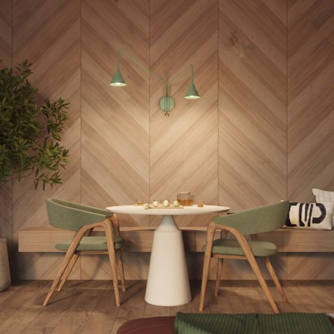 Sollux Lighting Kinkiet NOX 2 szałwiowy z włącznikiem