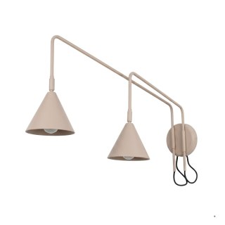 Sollux Lighting Kinkiet NOX 2 taupe z włącznikiem